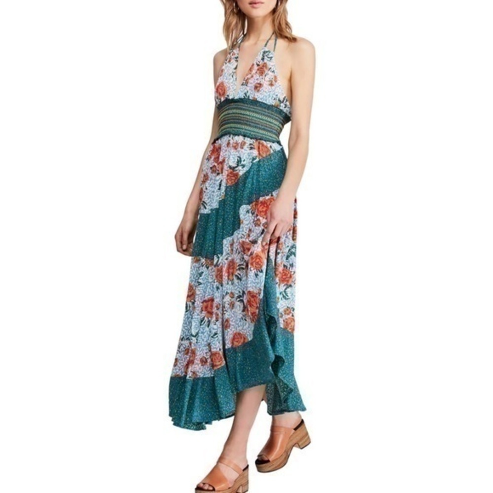 Free People Gabriella Halter Midi Dress
